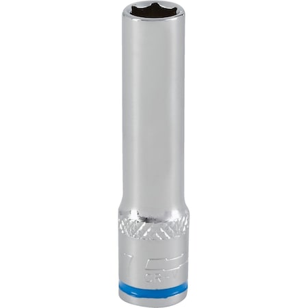 Channellock 1/4 In. Drive 7 mm 6-Point Deep Metric Socket 350834